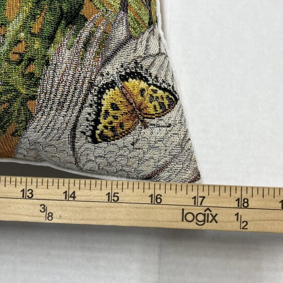 Hines Of Oxford Tapestry Throw Pillow Jungle Birds British‎ White Velvet Backing - Picture 8 of 9